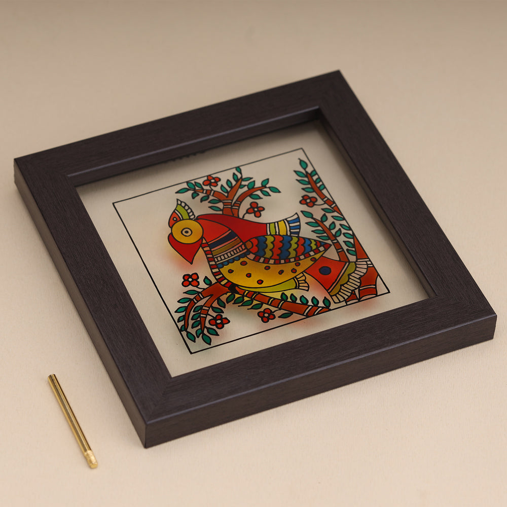 Manohar - Madhubani Peaccok Wall Art Frame