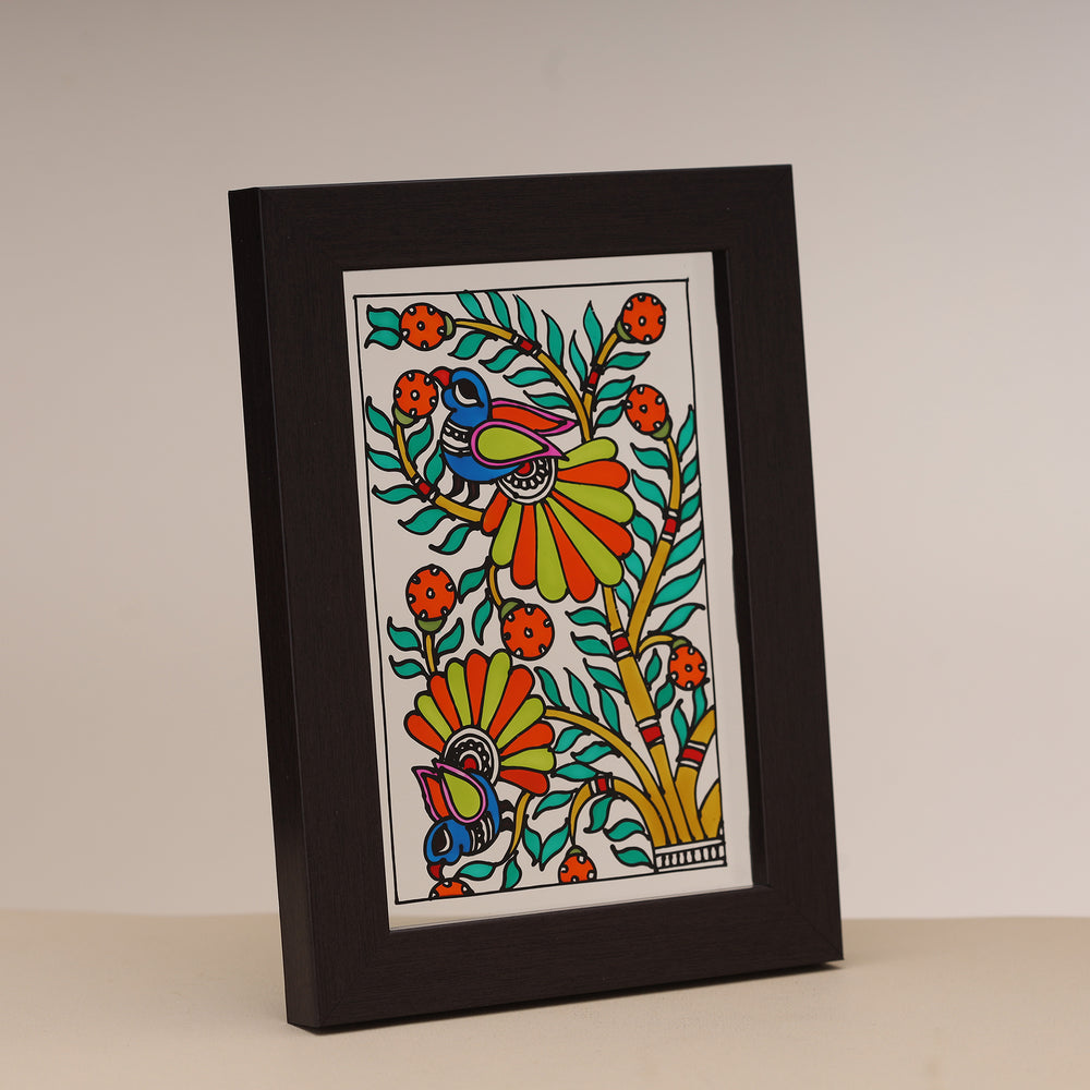 Mayurakashi- Madhubani Art Wall Art Frame