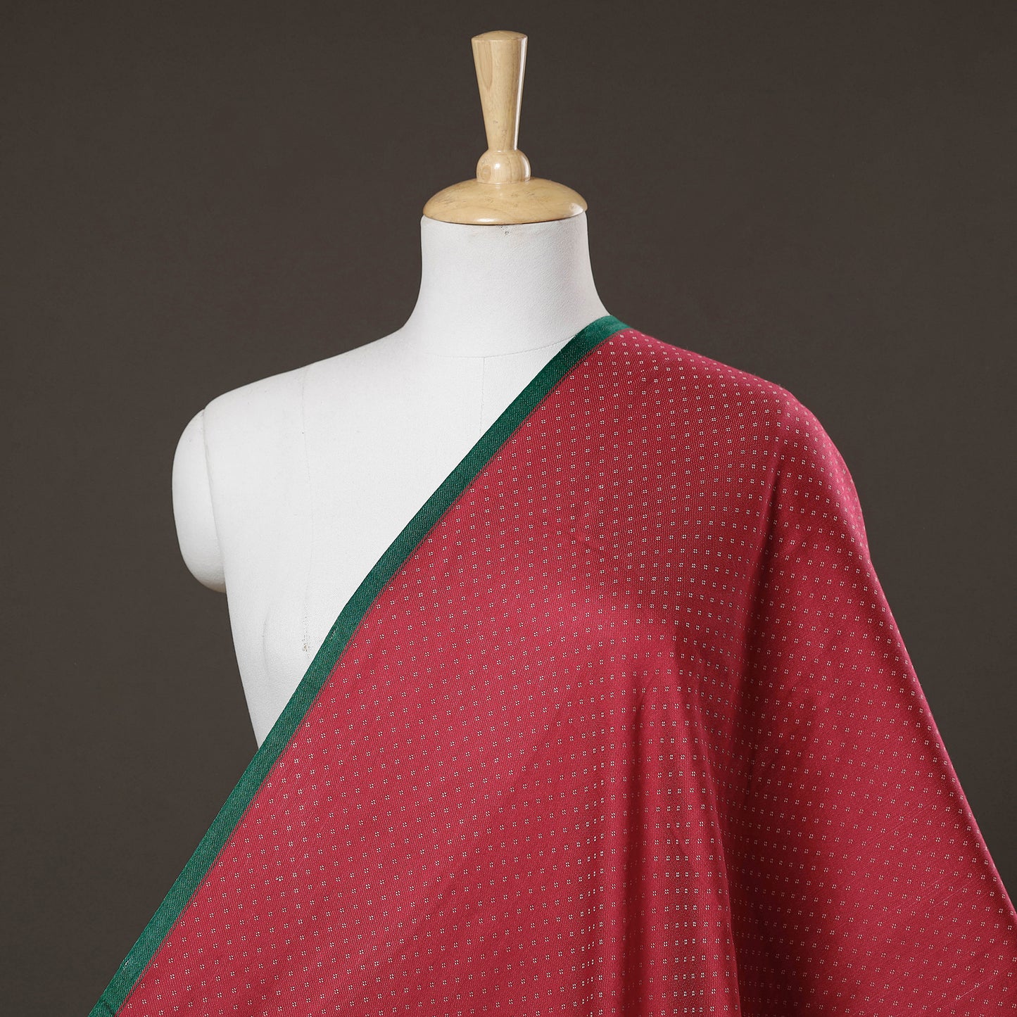 Pink - Pure Handloom Mashru Silk Cotton Fabric