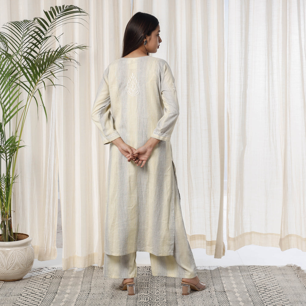 Chikankari Embroidery Kurta with Pant Set
