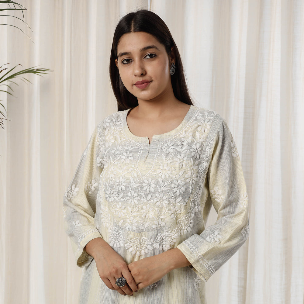 Chikankari Embroidery Kurta with Pant Set
