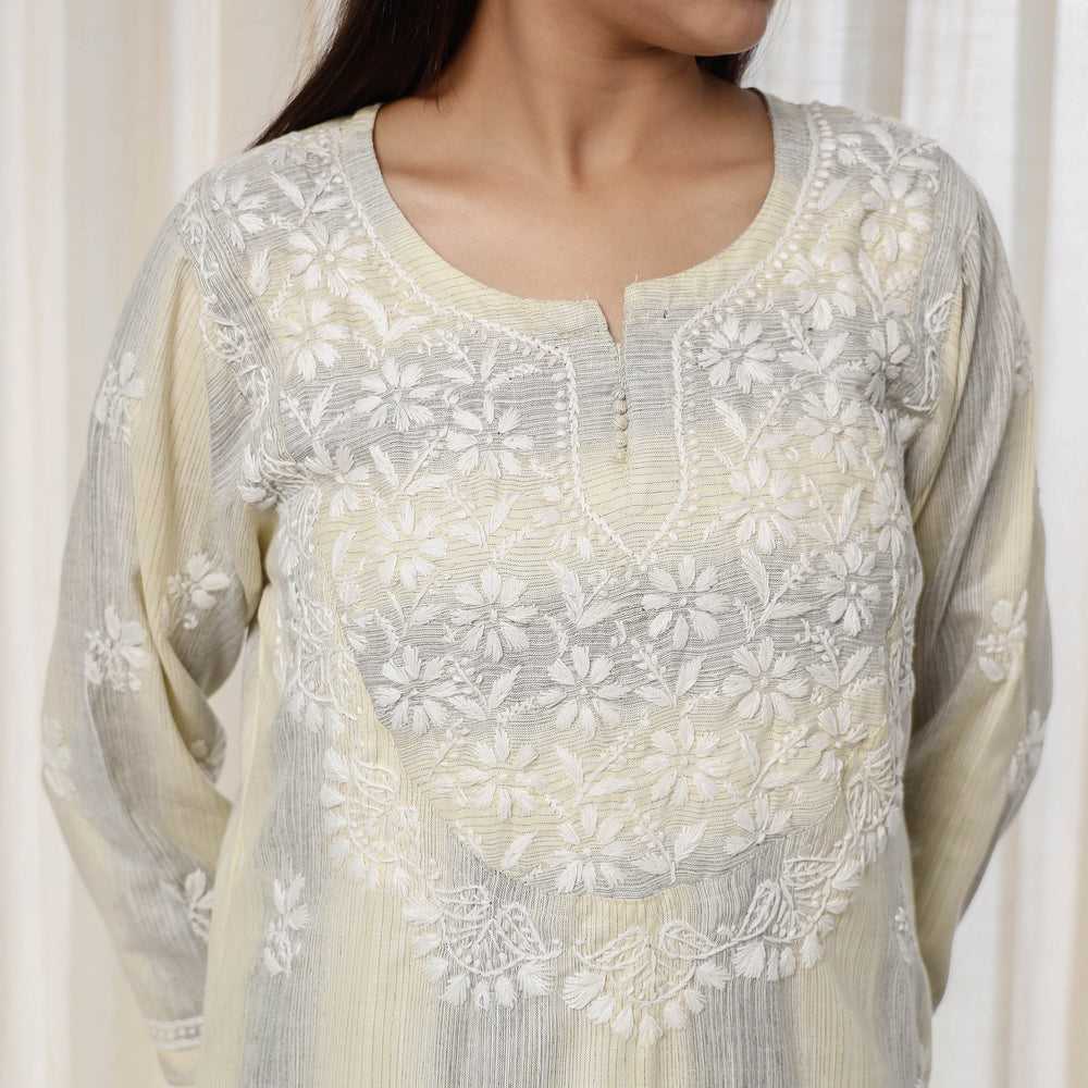 Chikankari Embroidery Kurta with Pant Set
