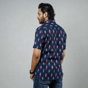 Buy Pochampally Ikat Weave Cotton Men Half Sleeve Shirt Online at iTokri.com