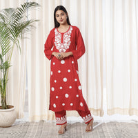 Chikankari Embroidery Kurta with Pant Set
