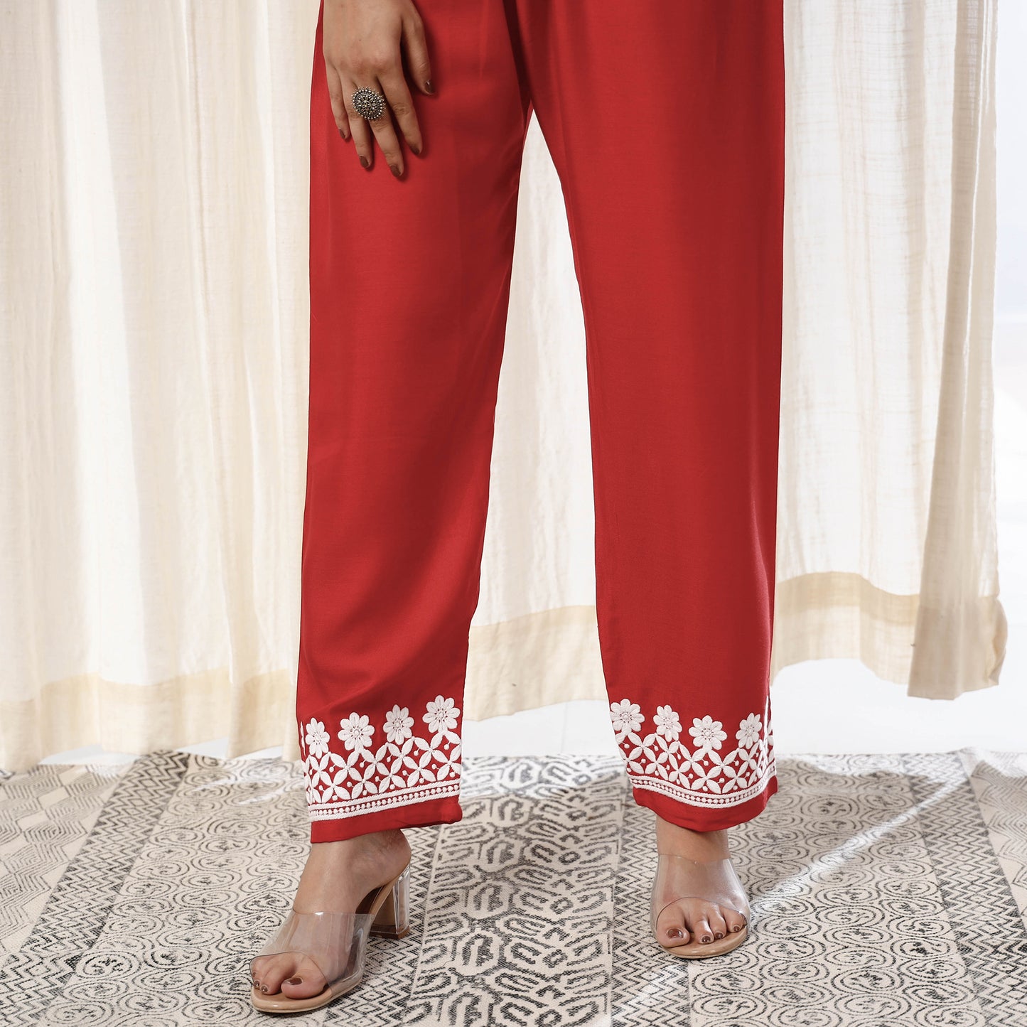 Chikankari Embroidery Kurta with Pant Set
