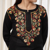 Chikankari Embroidery Cotton Kurta with Sharara Set
