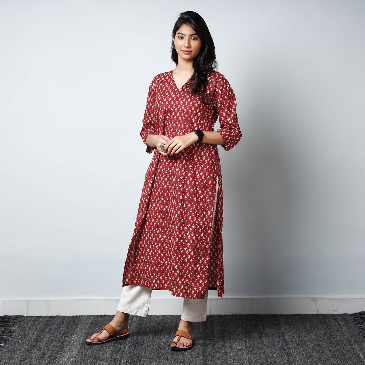 sanganeri printed kurta