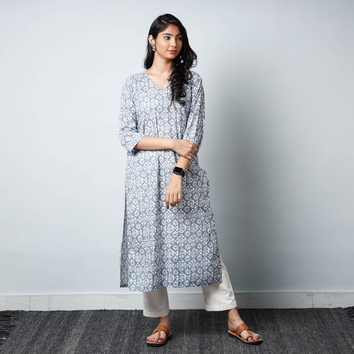 sanganeri printed kurta