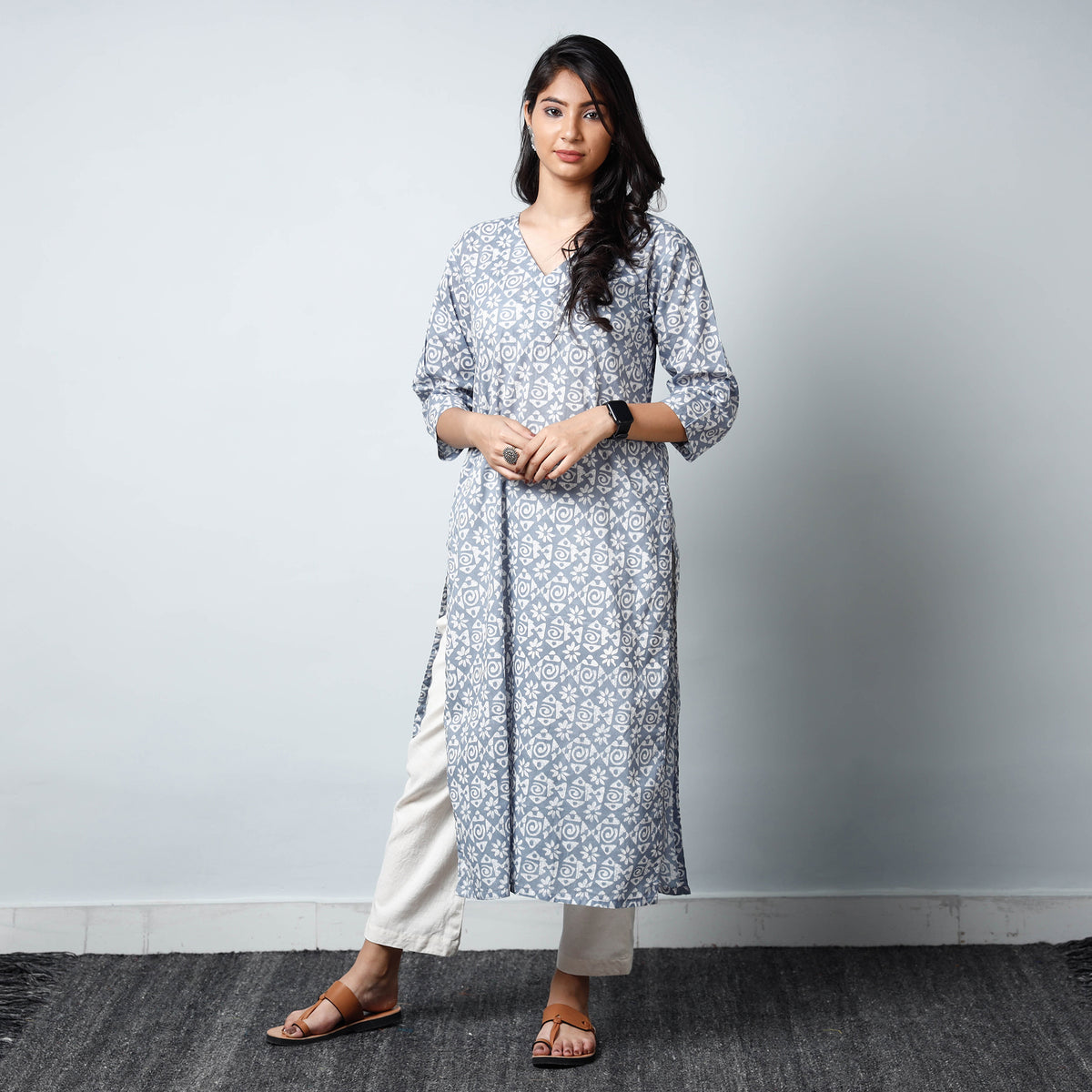 sanganeri printed kurta