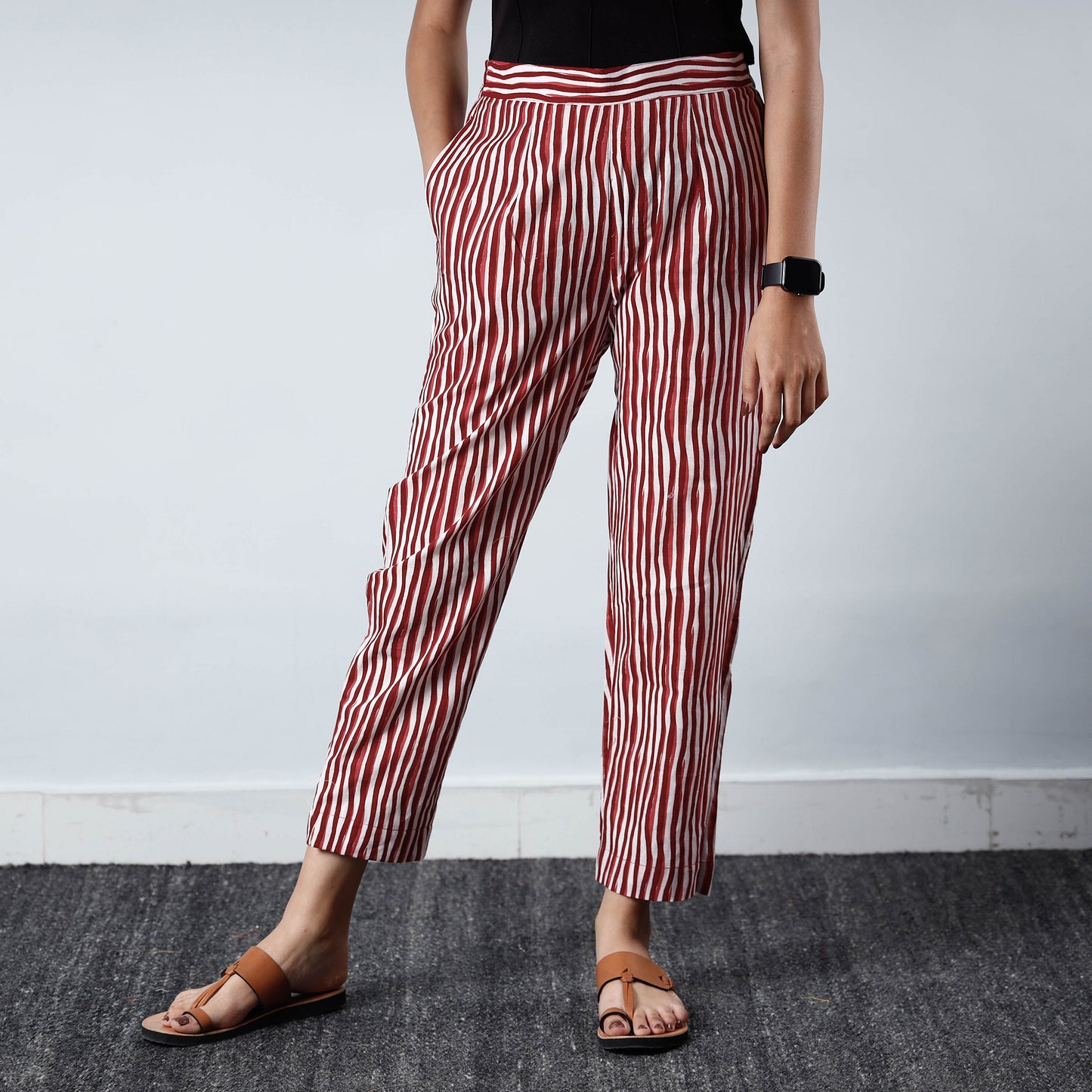 Red - Jaipur Printed Cotton Pant