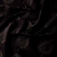 Black - Bagh Hand Block Printed Cotton Fabric