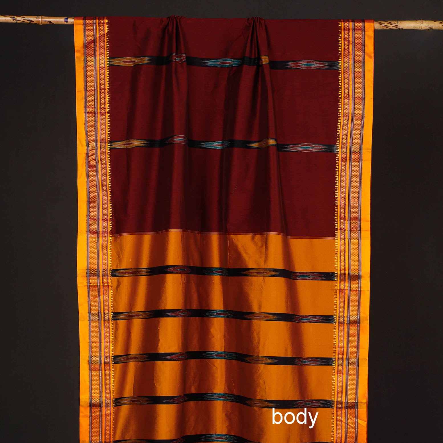 Green Ikkat Bomkai Silk Saree | A950304474 – Priyadarshini Handloom