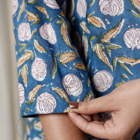 Buy Sanganeri Block Printed Cotton Long Kurta Online l iTokri.com
