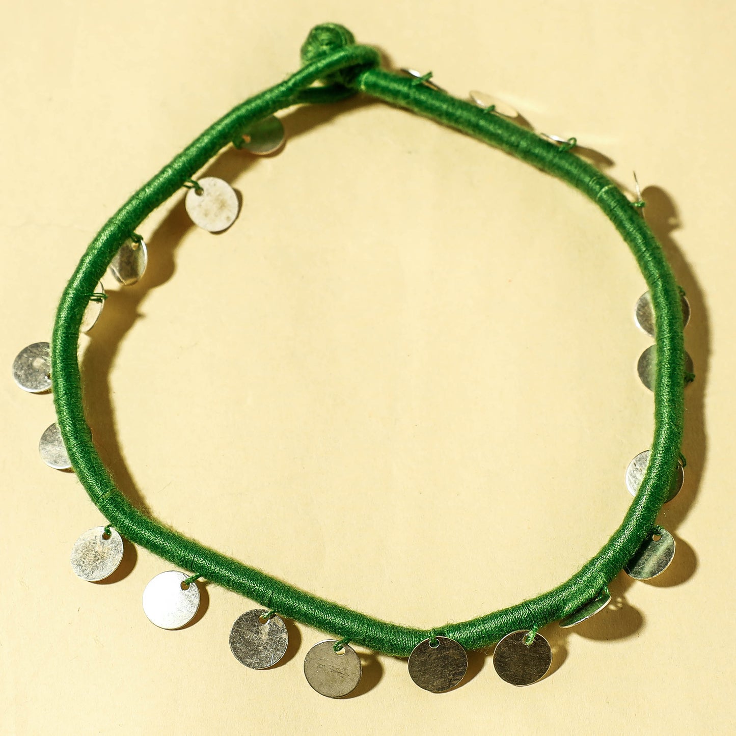 Handcrafted Patwa Thread & Sequin Work Anklet
