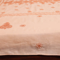 chikankari double bed cover set