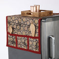 Buy Kalamkari Block Printed Cotton Fridge Top Cover with Multiple Pockets Online l iTokri.com