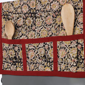 Buy Kalamkari Block Printed Cotton Fridge Top Cover with Multiple Pockets Online l iTokri.com