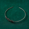  Antique Silver Finish Oxidised Brass Base Hair Band 