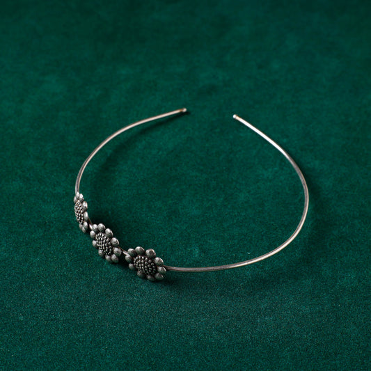 Antique Silver Finish Oxidised Brass Base Hair Band