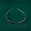  Antique Silver Finish Oxidised Brass Base Stone Work Hair Band 