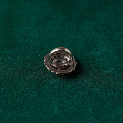 Antique Silver Finish Oxidised Brass Base Ring (Adjustable)