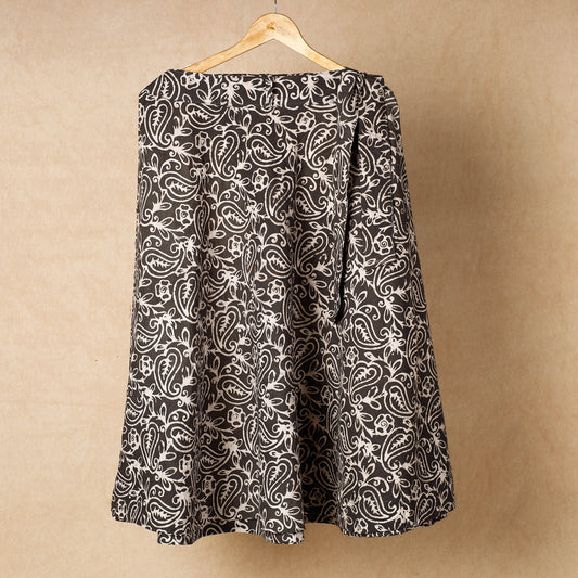 Brown - Hand Batik Printing Cotton Wrap Around Skirt