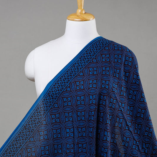 Blue - Bagh Hand Block Printed Cotton Fabric