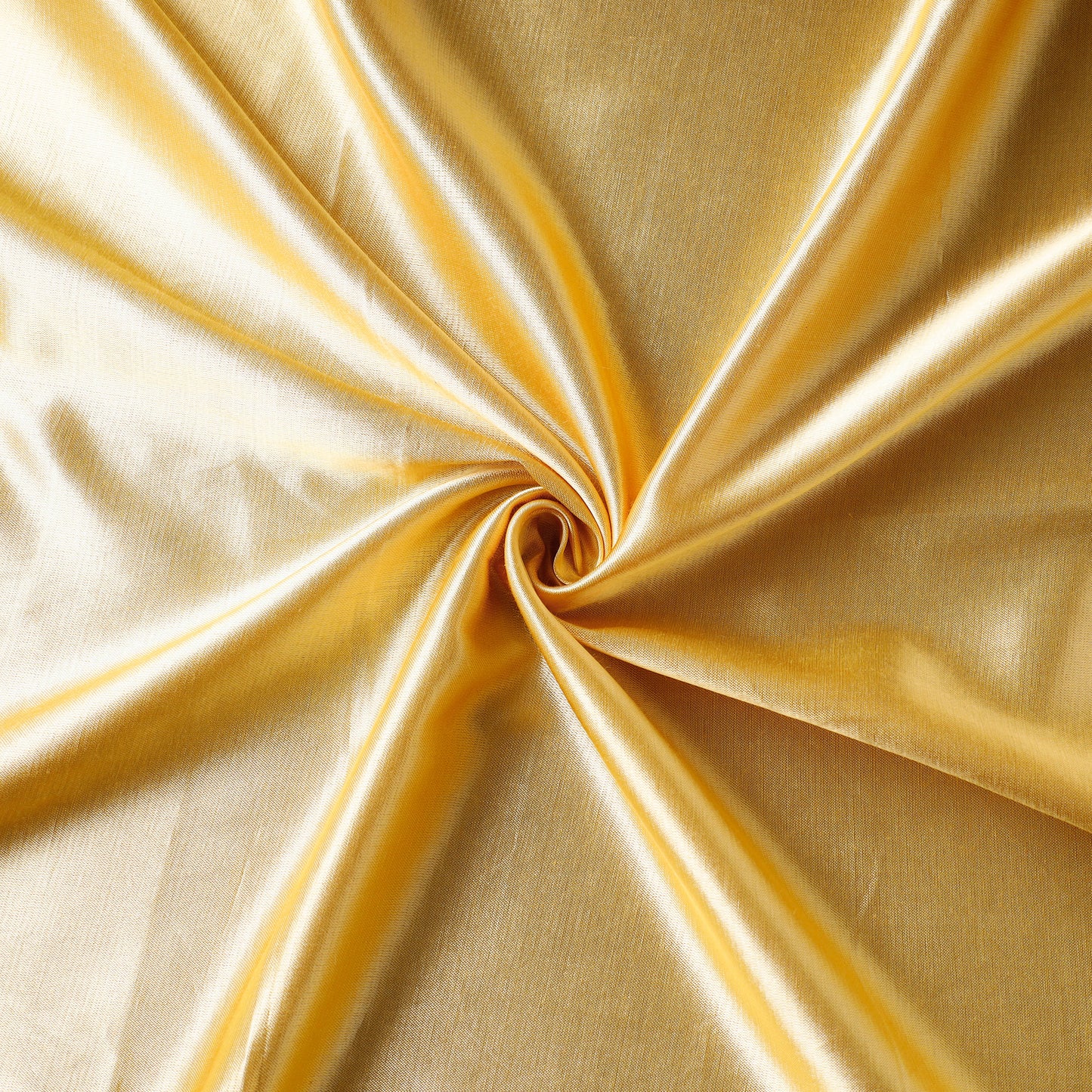 Yellow - Light Golden - Pure Mashru Silk Plain Fabric (Width - 46 in)
