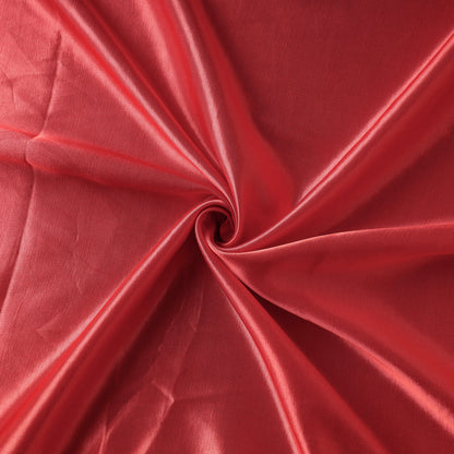Red - Pure Mashru Silk Plain Fabric (Width - 46 in)