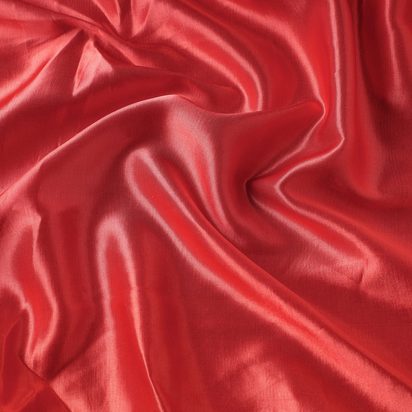 Red - Pure Mashru Silk Plain Fabric (Width - 46 in)