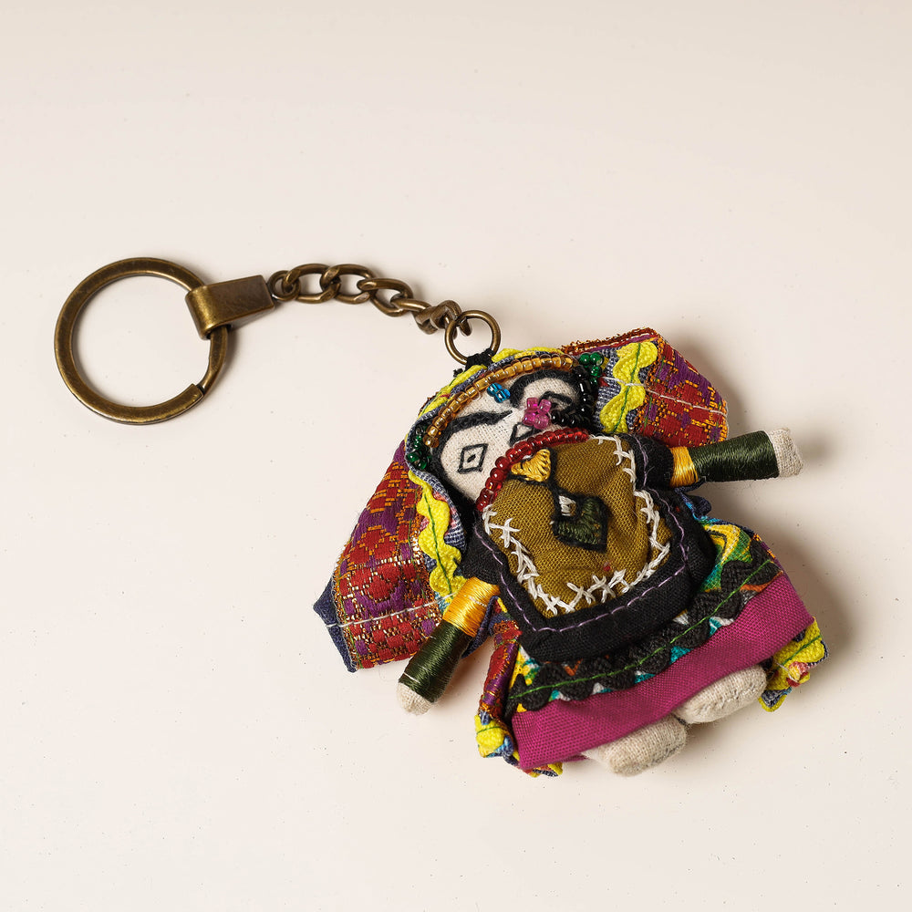 Kutch Embroidered Handmade Doll Keychain