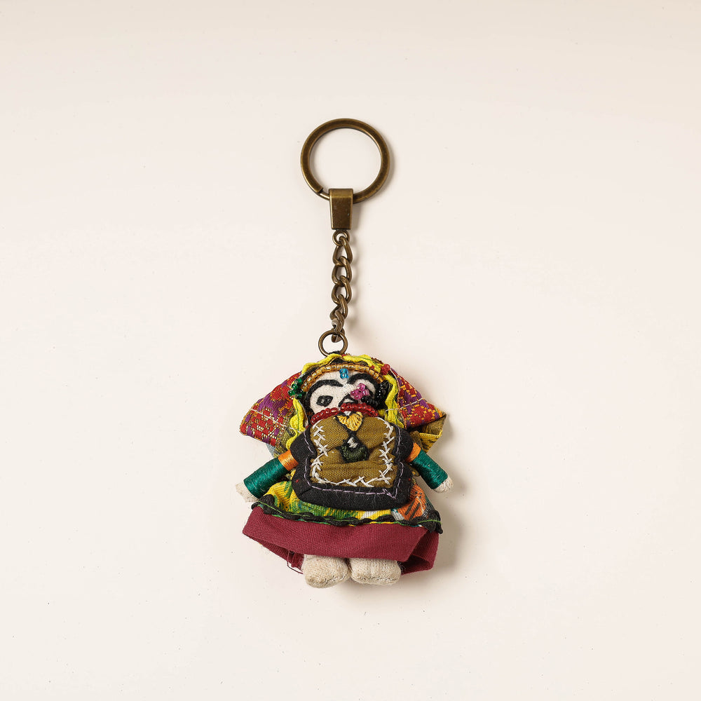 Kutch Embroidered Handmade Doll Keychain