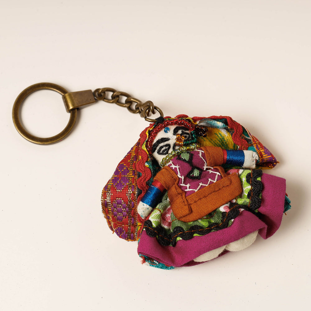 Kutch Embroidered Handmade Doll Keychain