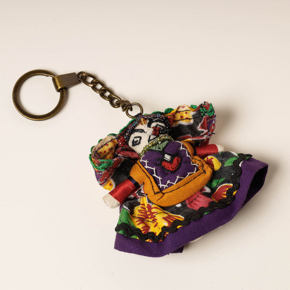 Kutch Embroidered Handmade Doll Keychain