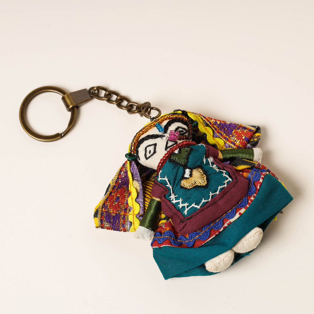 Kutch Embroidered Handmade Doll Keychain