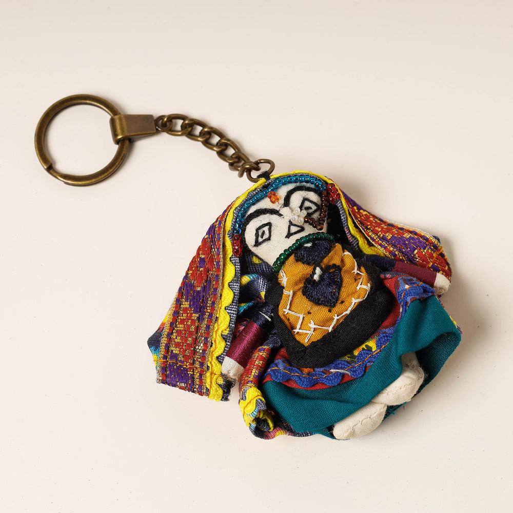 Kutch Embroidered Handmade Doll Keychain