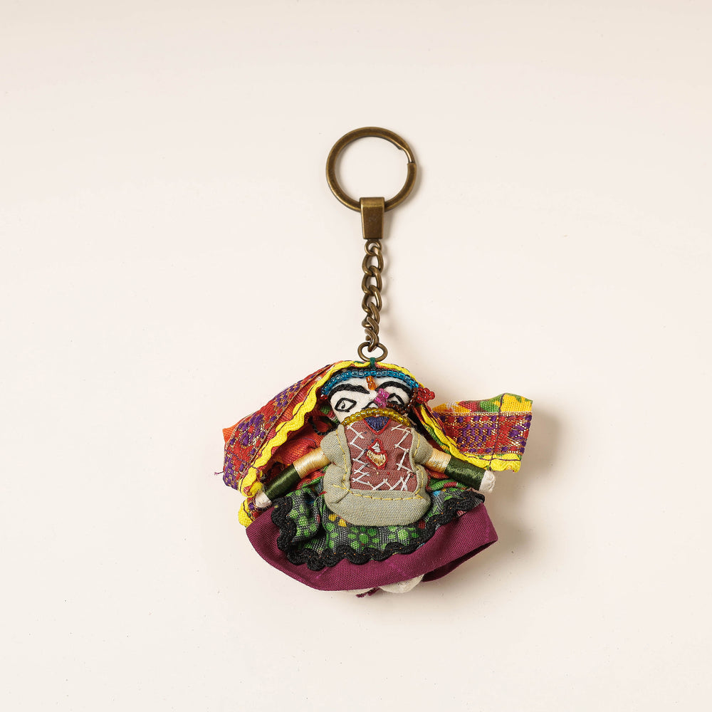 Kutch Embroidered Handmade Doll Keychain