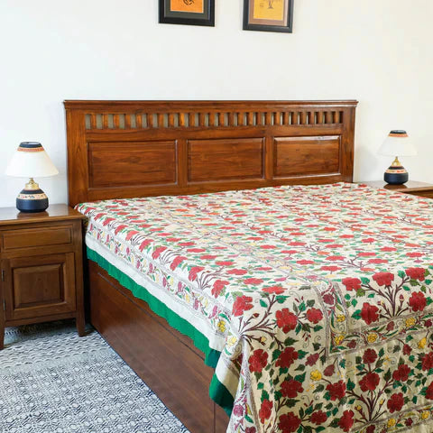 kantha work bedsheets