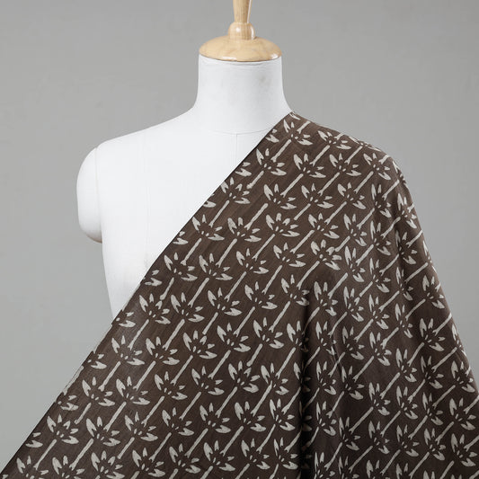 Brown - Akola Hand Block Printed Cotton Fabric