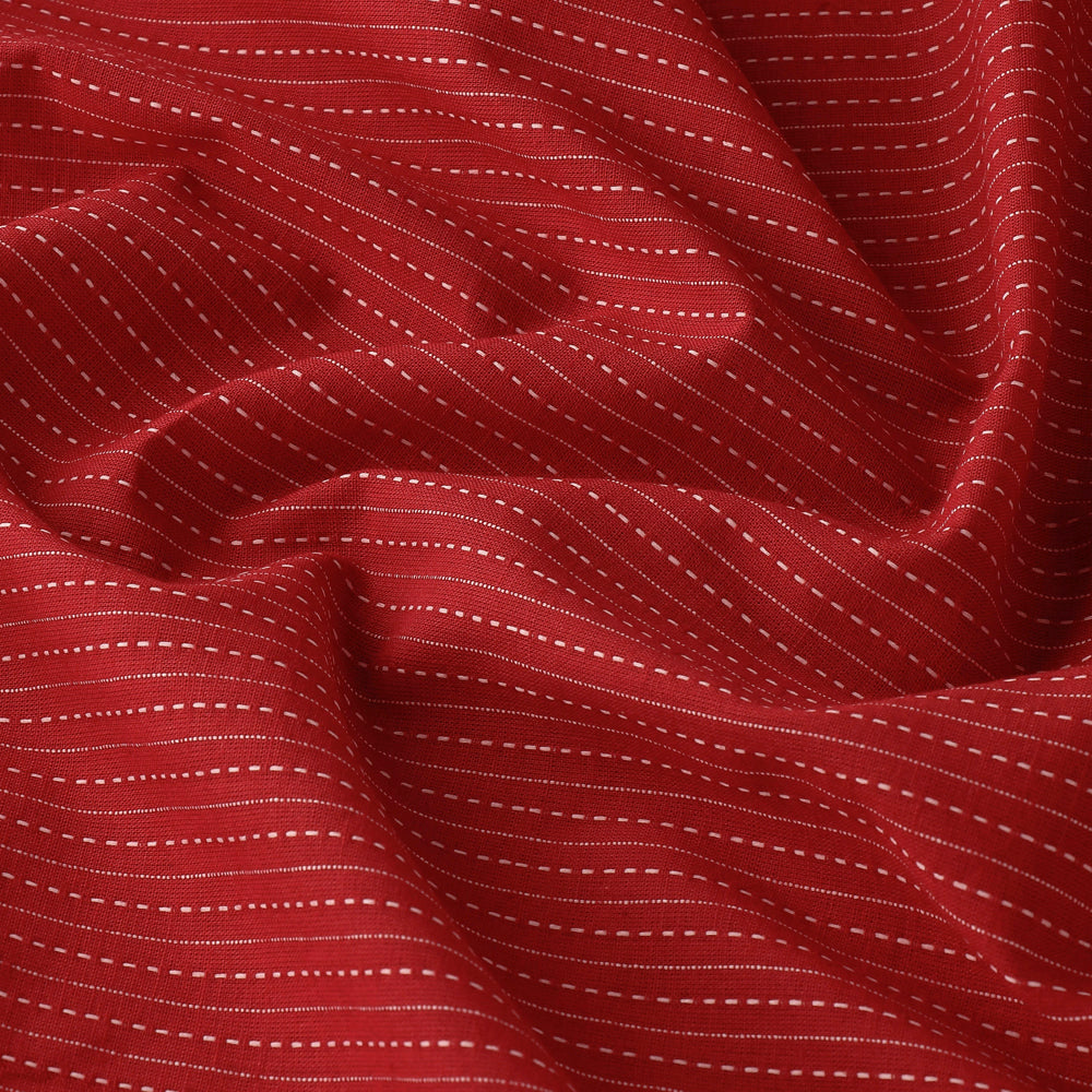 Maroon - Prewashed Running Stitch Cotton Fabric