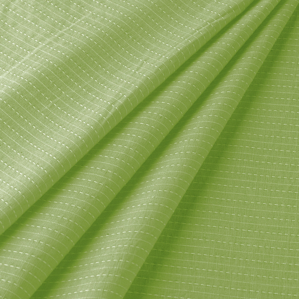 Lime Green - Prewashed Running Stitch Cotton Fabric 26