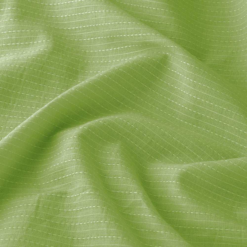 Lime Green - Prewashed Running Stitch Cotton Fabric 26