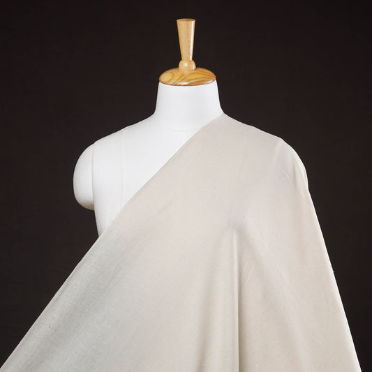 White - Baragaon Pre Washed Handloom Plain Cotton Fabric