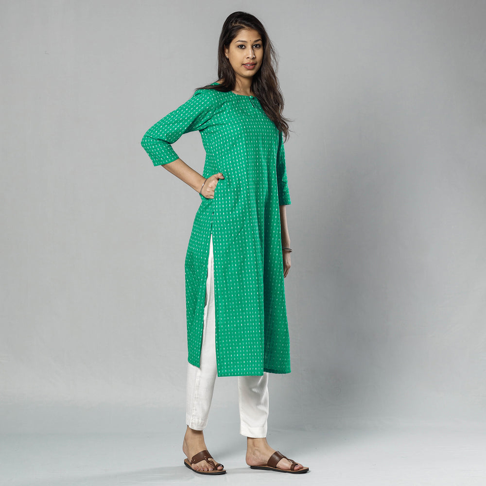 Jacquard Cotton Long Kurta