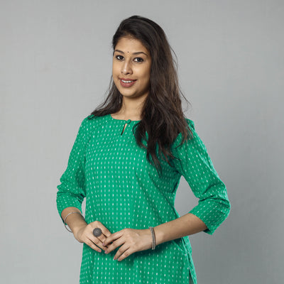 Jacquard Cotton Long Kurta