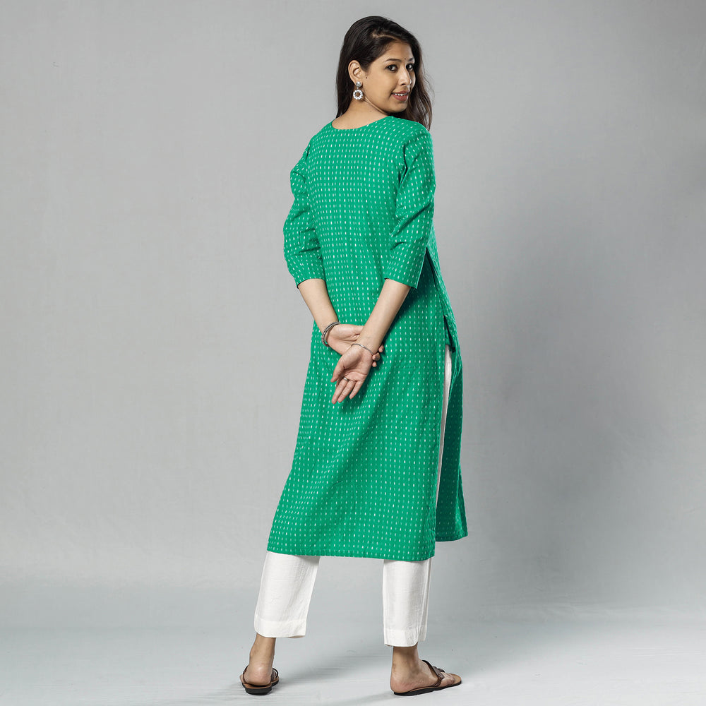 Jacquard Cotton Long Kurta