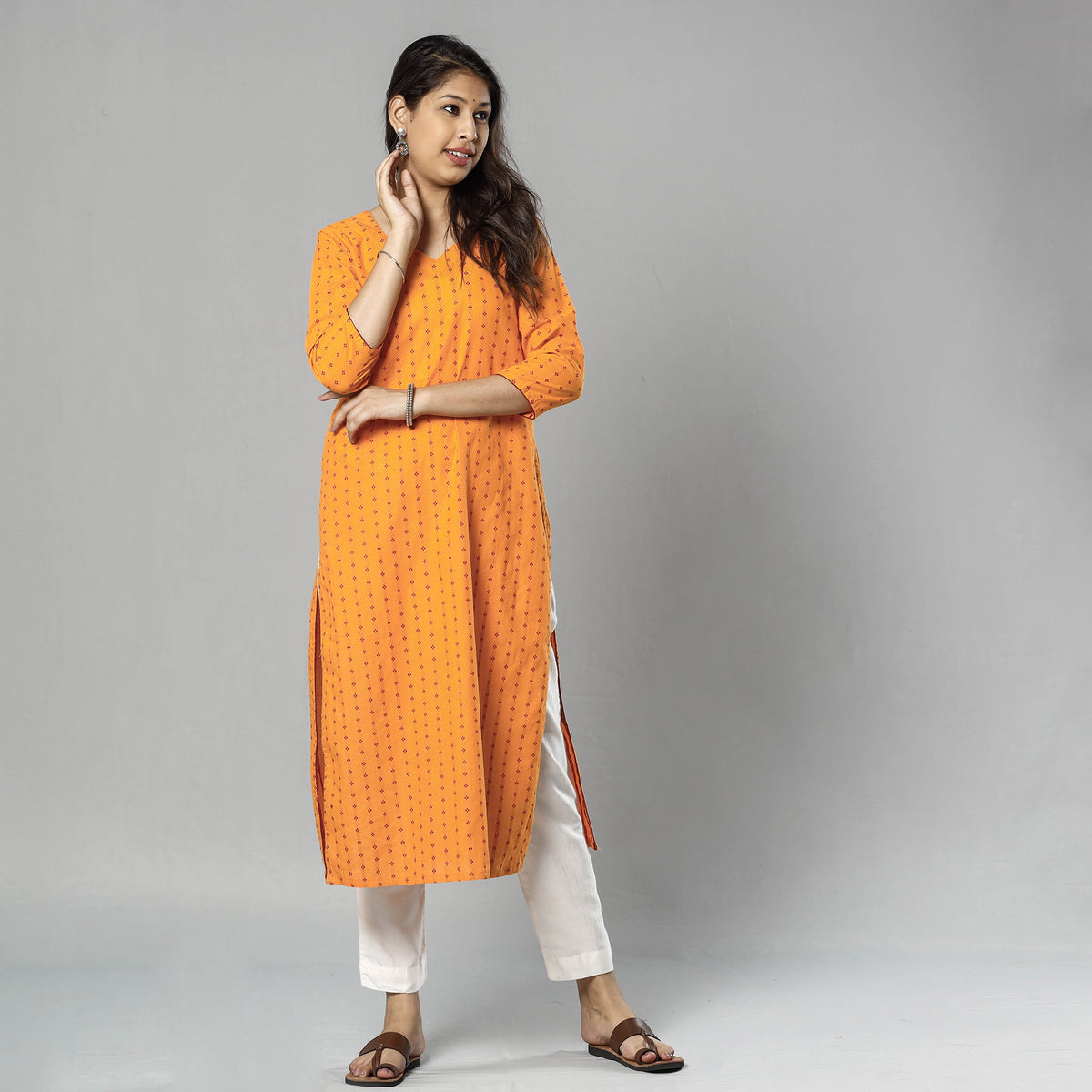 jacquard kurta