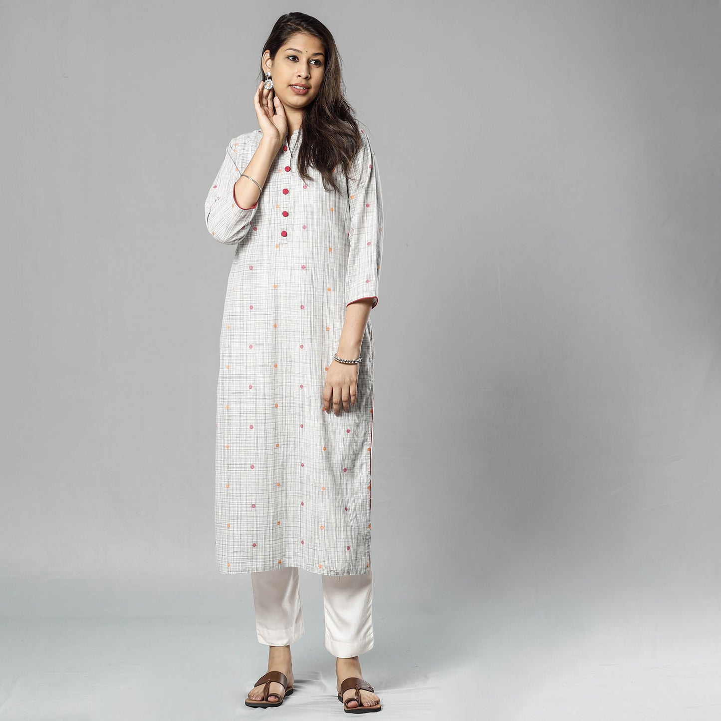 Jacquard Cotton Kurta