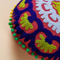 suzani embroidery cushion cover