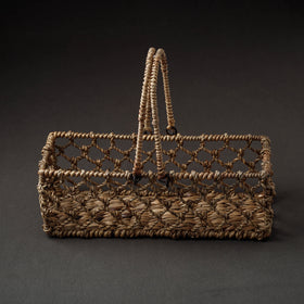  Brown Handcrafted Organic Water Hyacinth Multipurpose Basket 